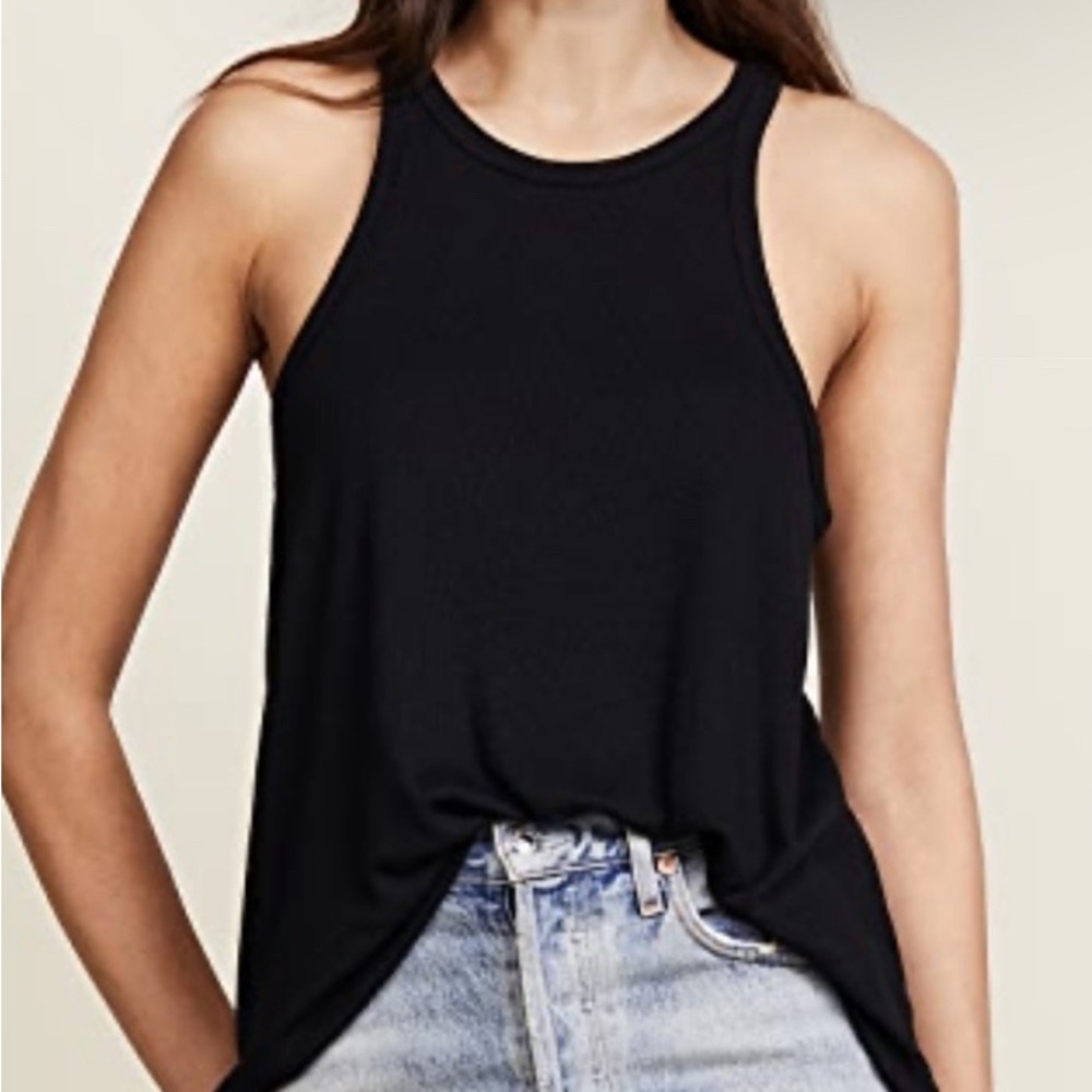 Free People Flowy Black Tank